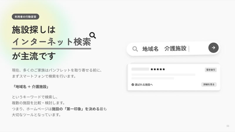 介護施設ホームページ制作事例2