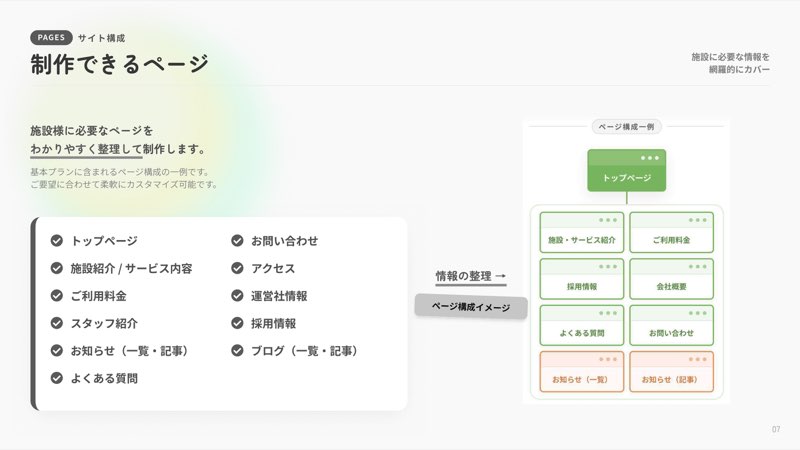 介護施設ホームページ制作事例4